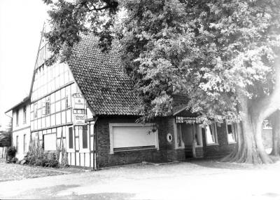 Alte Schwarz/Weiß Aufnahme der Gaststätte